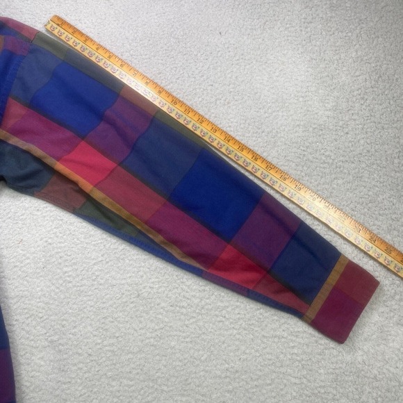 Vintage Roundtree Yorke Shirt Mens Large Long Sleeve Plaid Single Needle 90s - Picture 7 of 13
